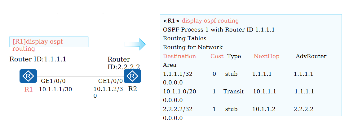 OSPF路由表